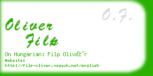 oliver filp business card